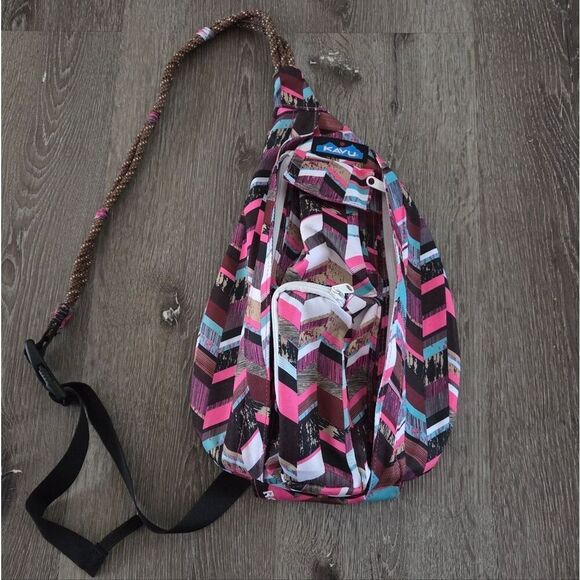 KAVU Mini Rope Sunset Blocks Pattern Messenger Bag main image 5